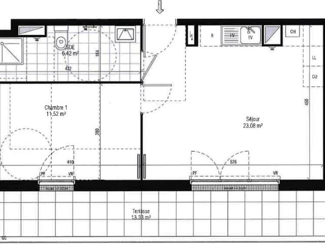 Appartement 2 pièces 41 m²