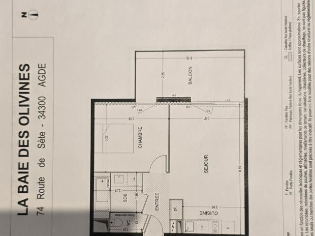 Appartement 2 pièces, 42 m² à louer à Agde 34300