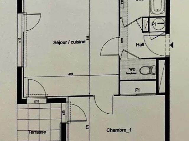 Appartement 2 pièces, 42 m² à louer à Meyzieu 69330