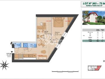 Appartement 2 pièces 42 m²