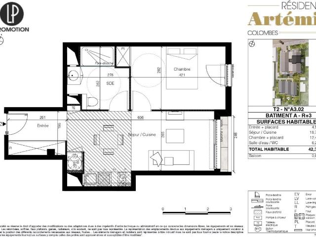 Appartement 2 pièces 42 m²