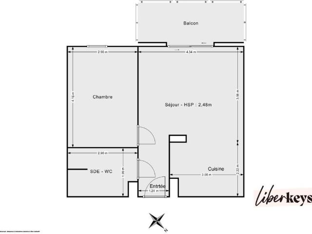 Appartement 2 pièces 42 m²