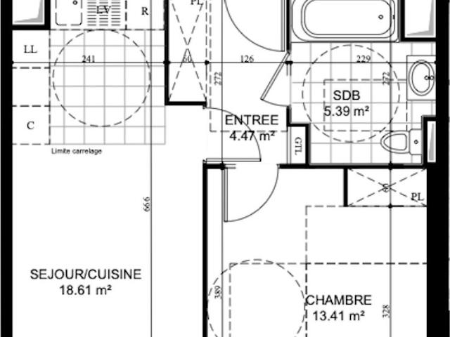 Appartement 2 pièces 42 m²