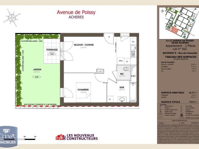 Appartement 2 pièces 42 m²
