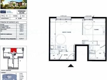 Appartement 2 pièces 42 m²