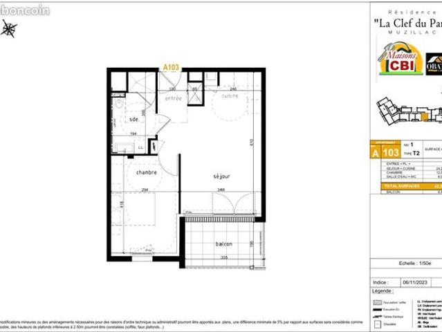 Appartement 2 pièces 42 m²