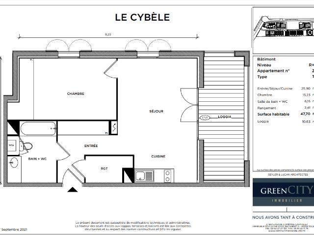 Appartement 2 pièces, 47 m² à louer à Toulouse 31400