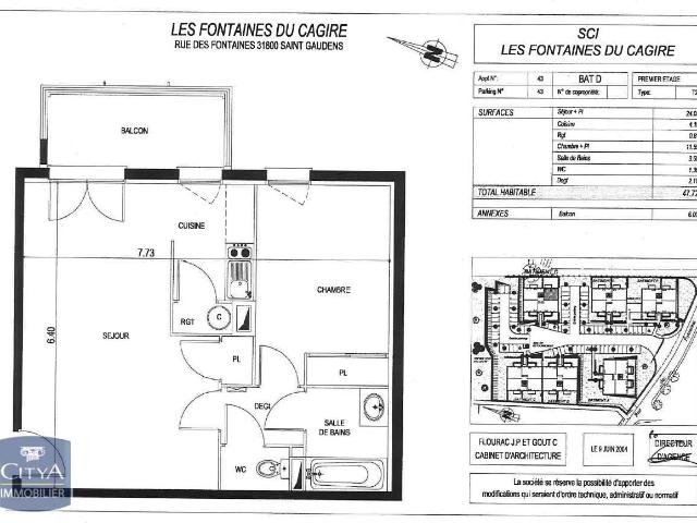 Appartement 2 pièces 47 m²