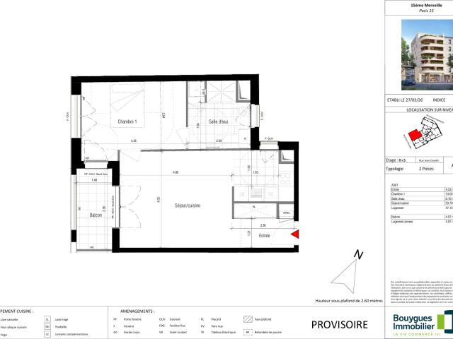 Appartement 2 pièces 47 m²