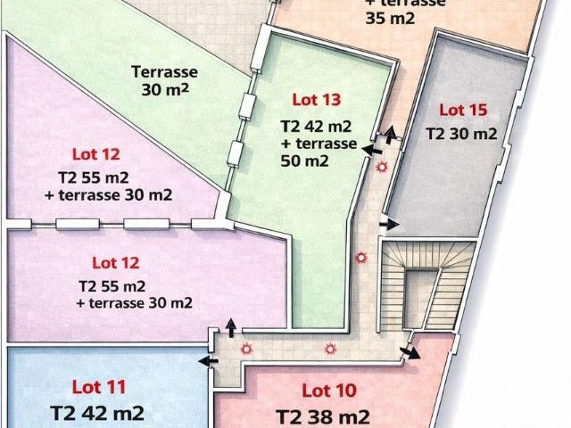 Appartement 2 pièces 45 m²