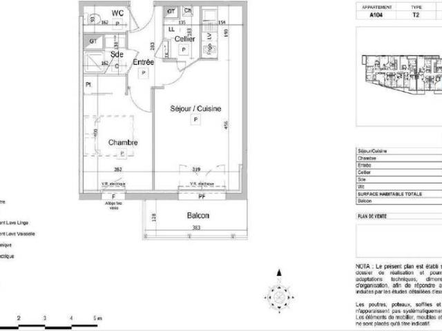 Appartement 2 pièces 44220 Couëron Réf: 12118