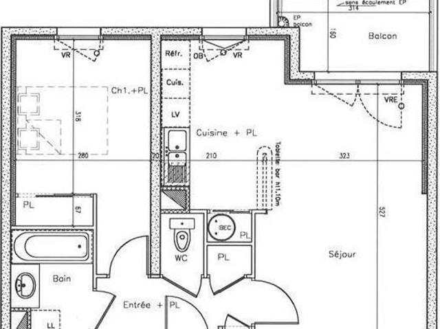 Appartement 2 pièces 44300 Nantes Vieux Doulon Réf: 11424