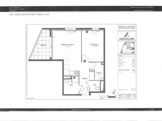 Appartement 2 pièces 44400 Rezé Réf: 11925