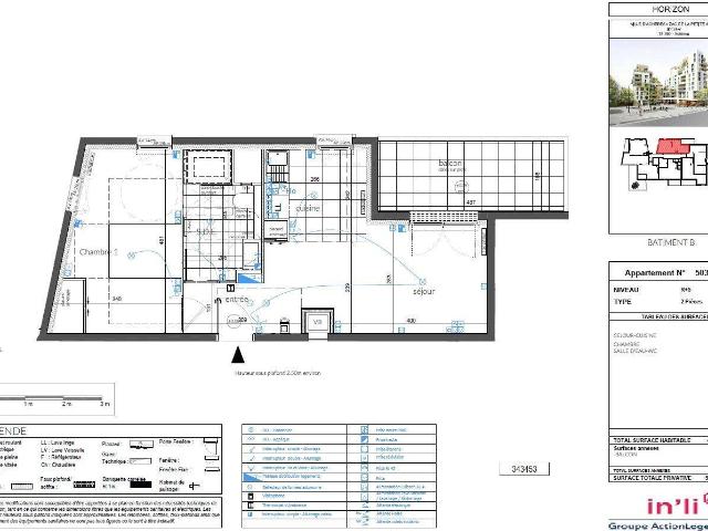 Appartement / 2 pièces / 44.10 m2