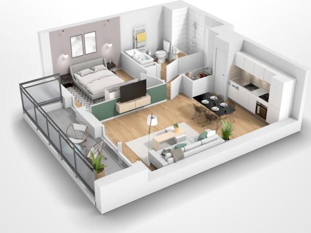 Appartement 2 pièces 44,3m² à Saint Malo
