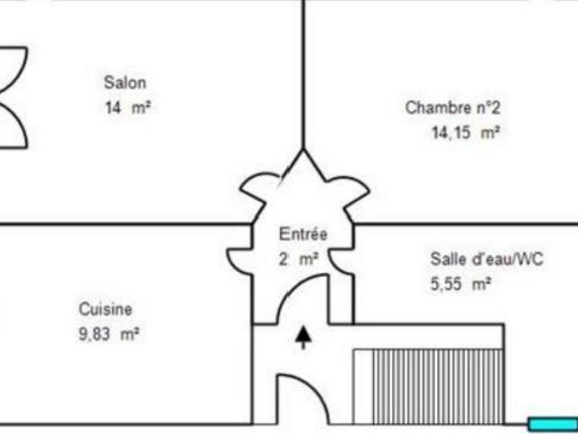 Appartement 2 pièces, 44 m² à louer à Mende 48000