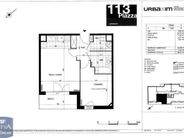 Appartement 2 pièces 44 m²