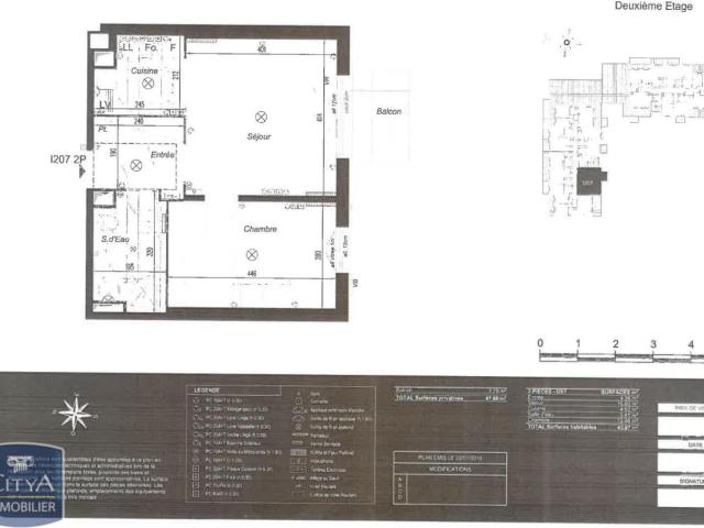 Appartement 2 pièces 44 m²