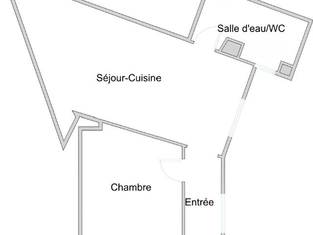 Appartement 2 pièces 44 m²