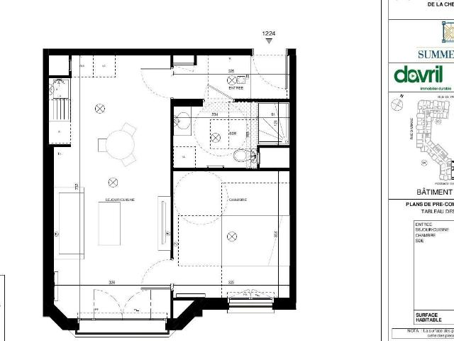 Appartement 2 pièces 44 m²