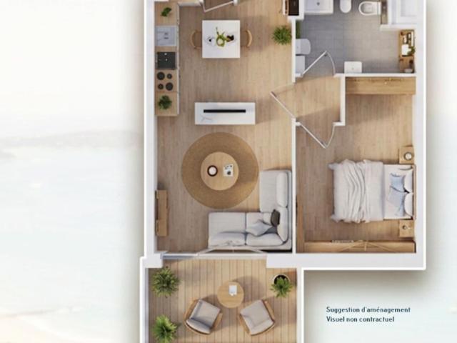 Appartement 2 pièces 44 m²
