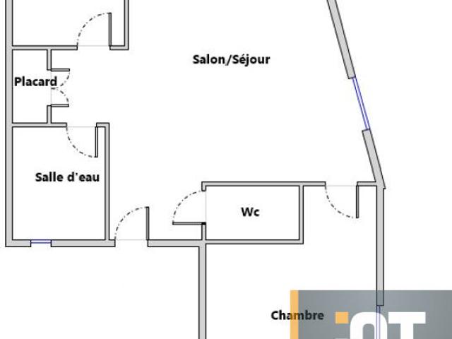 Appartement 2 pièces 45 m²