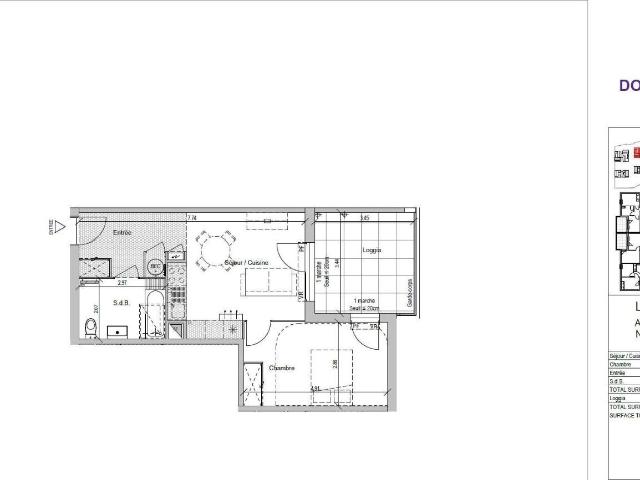 Appartement 2 pièces 45 m²