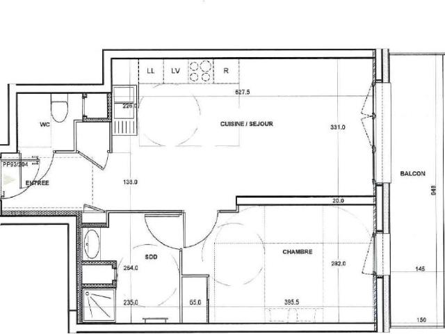 Appartement 2 pièces 46 m²