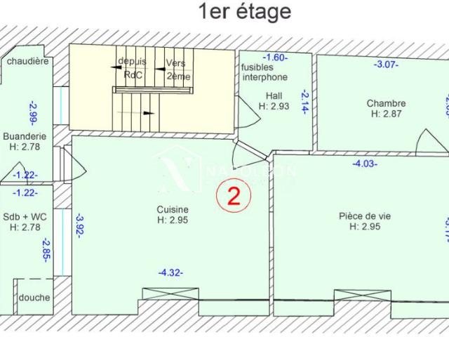 Appartement 2 pièces 46 m²
