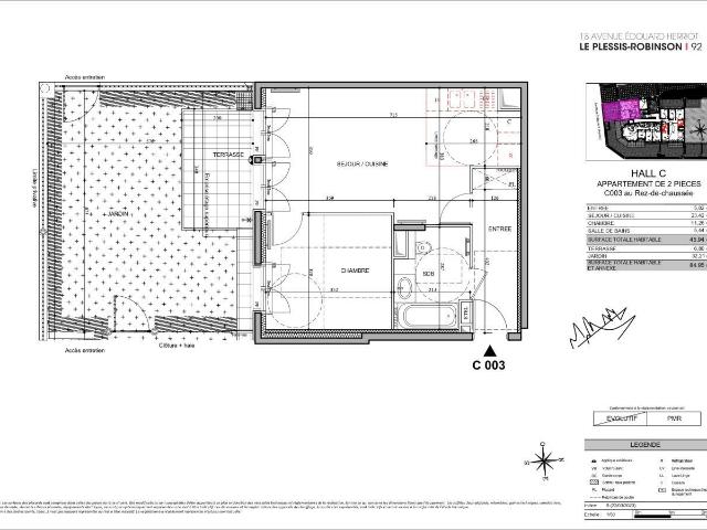 Appartement 2 pièces 46 m²