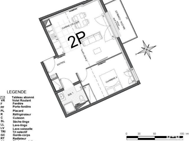 Appartement 2 pièces 46 m²