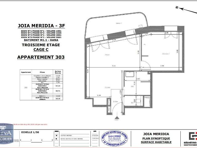 Appartement 2 pièces 46 m²