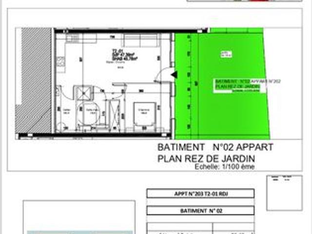 Appartement 2 pièces 46 m²
