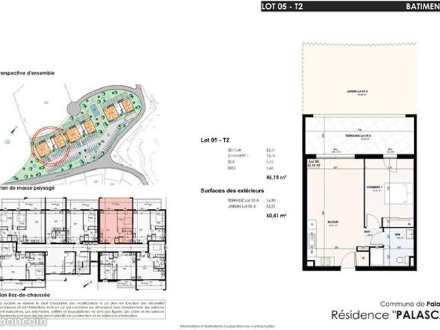 Appartement 2 pièces 46 m²