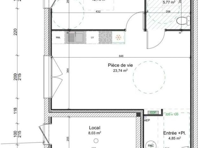 Appartement 2 pièces 46 m²