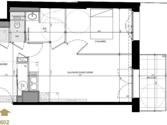 Appartement 2 pièces 46 m²