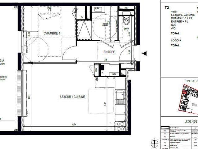 Appartement 2 pièces, 48 m² à louer à Bordeaux 33100