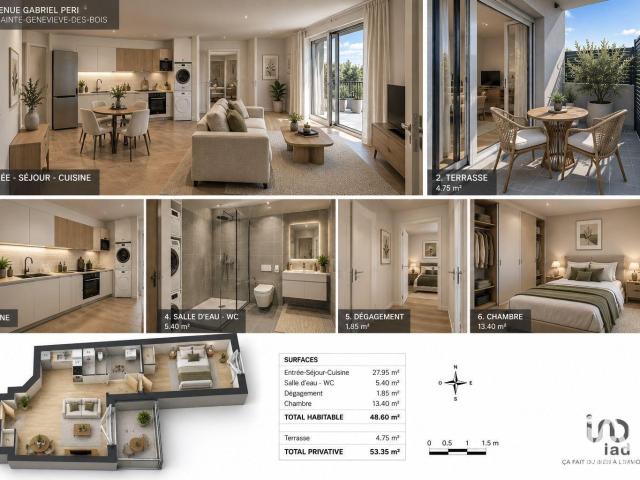Appartement 2 pièces 48 m²