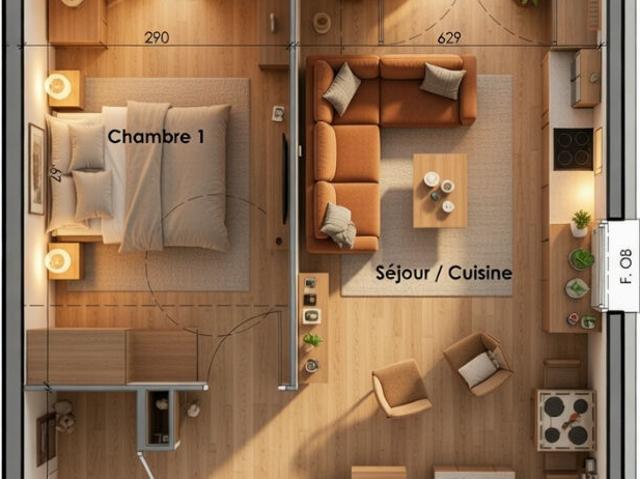 Appartement 2 pièces 48 m²