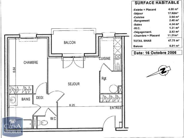 Appartement 2 pièces 48 m²