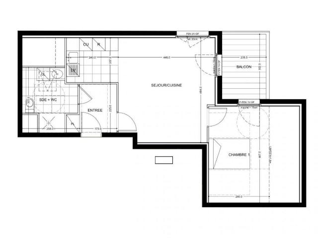 Appartement 2 pièces 48 m²