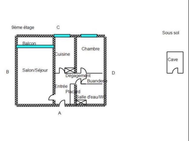 Appartement 2 pièces, 49 m² à louer à Montbéliard 25200