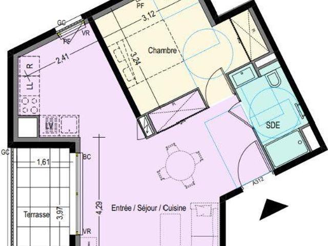 Appartement 2 pièces 49 m²