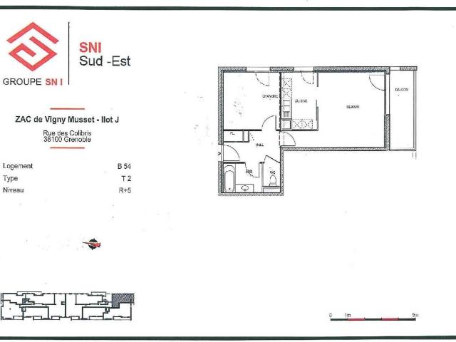 Appartement 2 pièces 49 m²