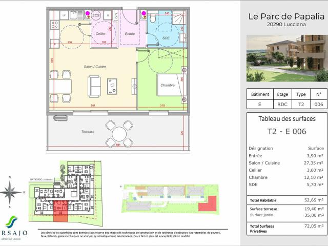 Appartement 2 pièces 45 m²