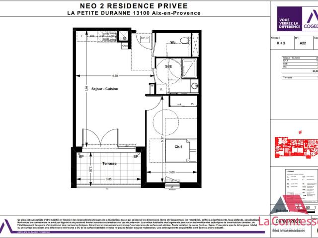 Appartement 2 pièces 53 m²