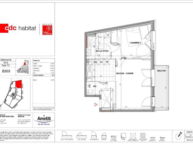 Appartement 2 pièces 50 m²