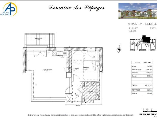 Appartement 2 pièces 50 m²