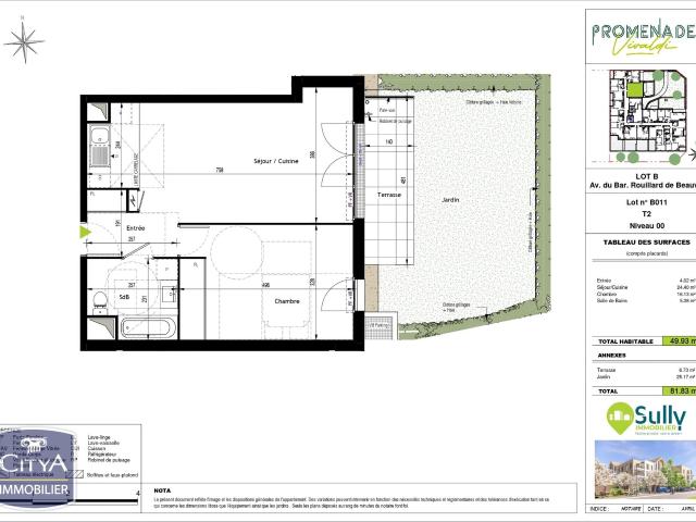 Appartement 2 pièces 50 m²
