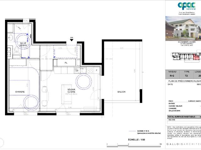 Appartement 2 pièces 50 m²